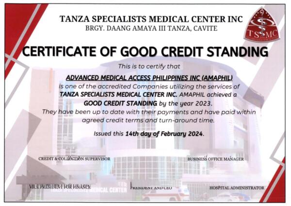 Tanza Specialists Medical Center Inc
